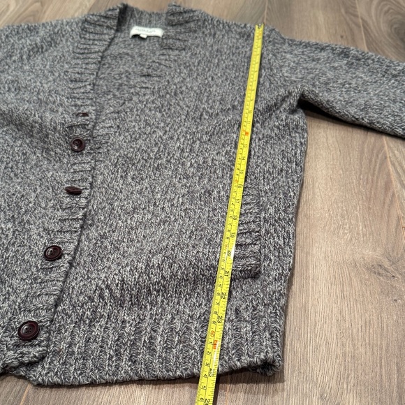Frank & Oak grey marled knit cardigan with buttons and pockets, size L - Picture 9 of 9
